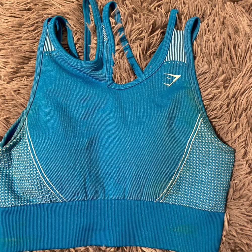 gymshark ultra seamless sports bra - blue